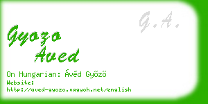 gyozo aved business card